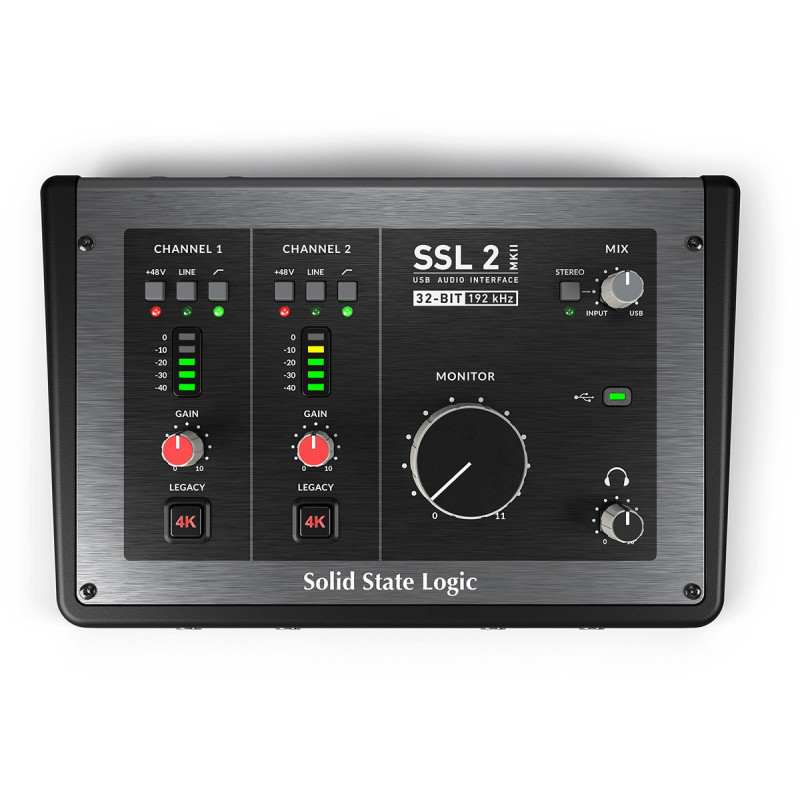 SSL SSL2MKII interface audio usb-c 2 entrées 2 sorties