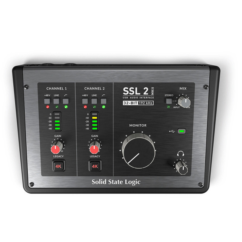 SSL SSL2MKII interface audio usb-c 2 entrées 2 sorties
