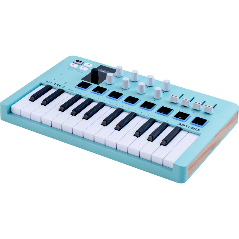 ARTURIA MINILAB3-AQU clavier maitre minilab 3 aquamarine