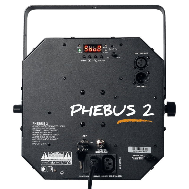 ALGAM LIGHTING PHEBUS2 projecteur led laser 8 têtes rotatives multifonction