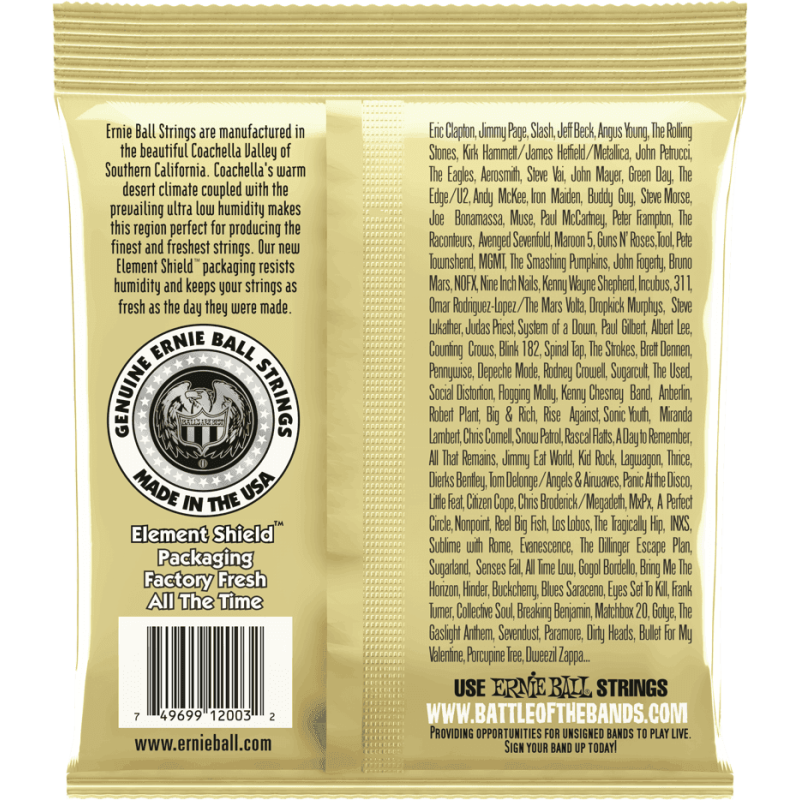 ERNIE BALL 2003 earthwood 80/20 bronze medium light 12-54