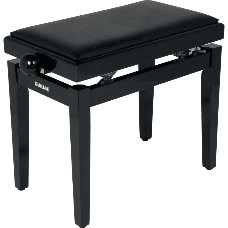 QUIKLOK PB100BKL banquette deluxe en bois - noir brillant - assise simili.