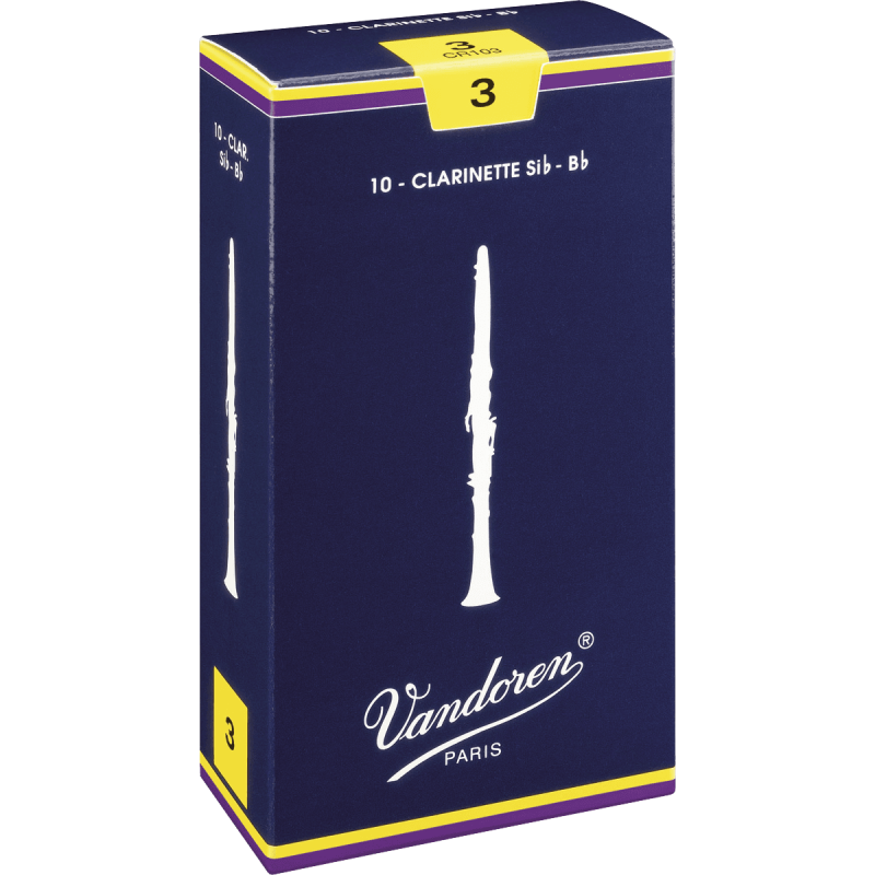 VANDOREN CR103 anches clarinette sib traditionnelles force 3
