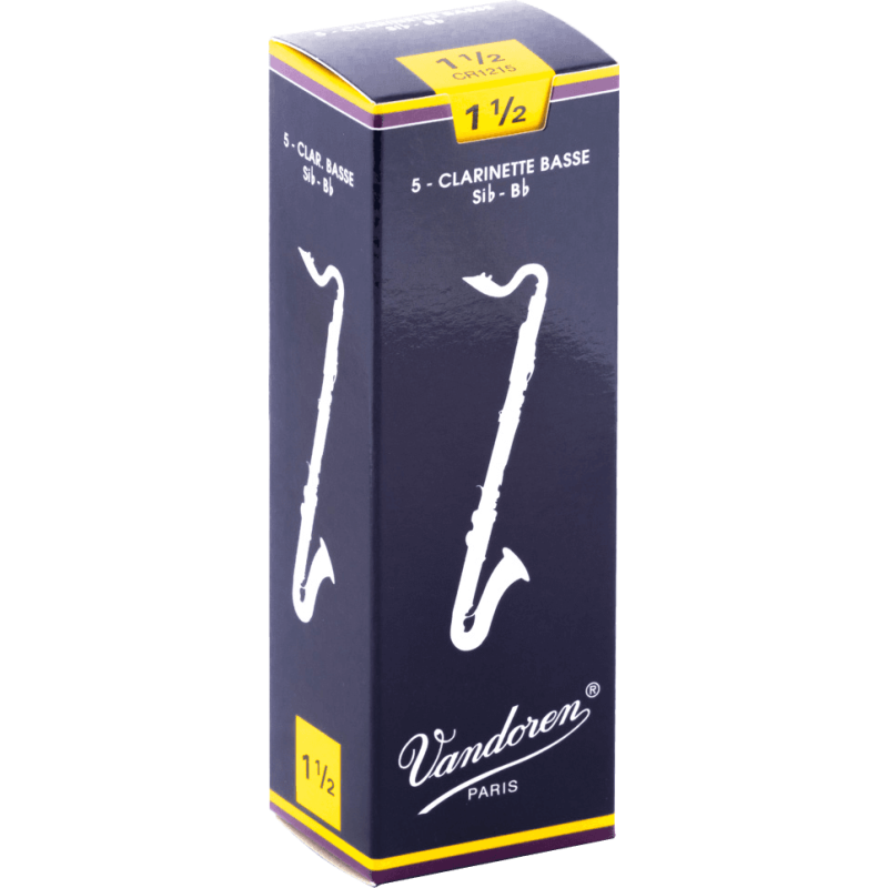 VANDOREN CR1215 anches clarinette basse traditionnelles force 1,5