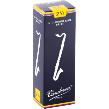 VANDOREN CR1225 anches clarinette basse traditionnelles force 2,5