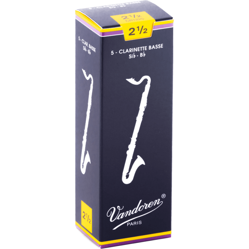 VANDOREN CR1225 anches clarinette basse traditionnelles force 2,5