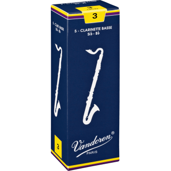 VANDOREN CR123 anches clarinette basse traditionnelles force 3