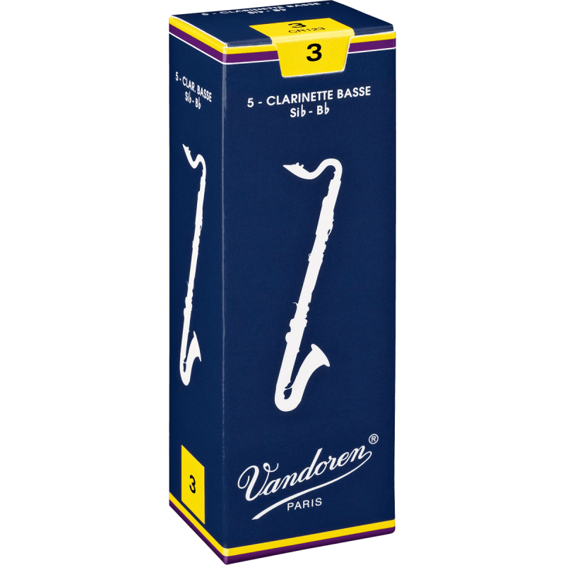VANDOREN CR123 anches clarinette basse traditionnelles force 3