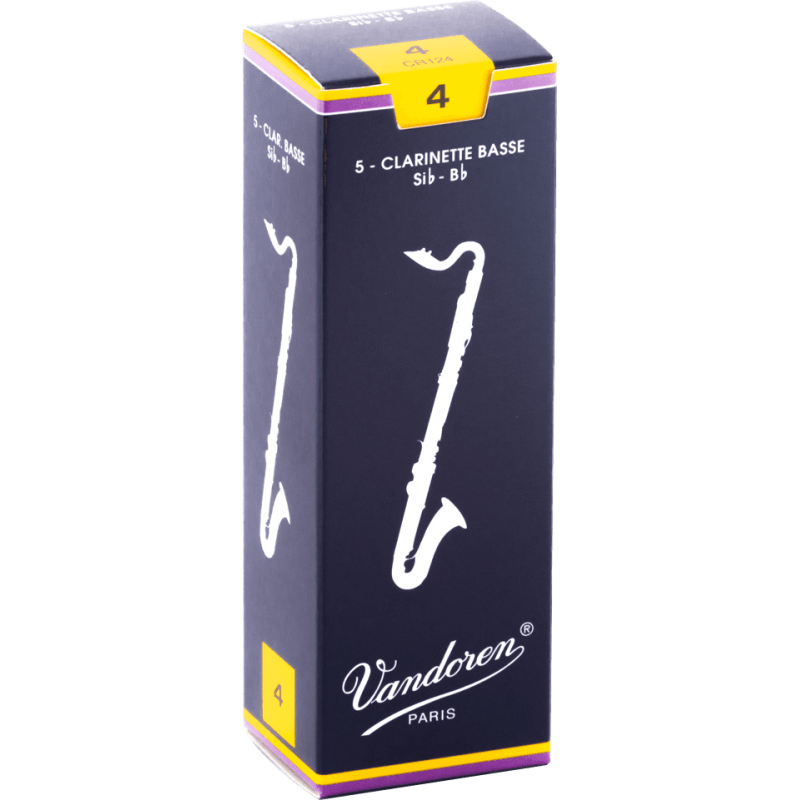VANDOREN CR124 anches clarinette basse traditionnelles force 4
