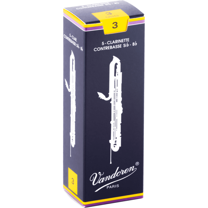 VANDOREN CR153 anches clarinette contrebasse traditionnelles force 3
