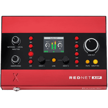 FOCUSRITE REDNET-X2P interface desktop dante 2x2