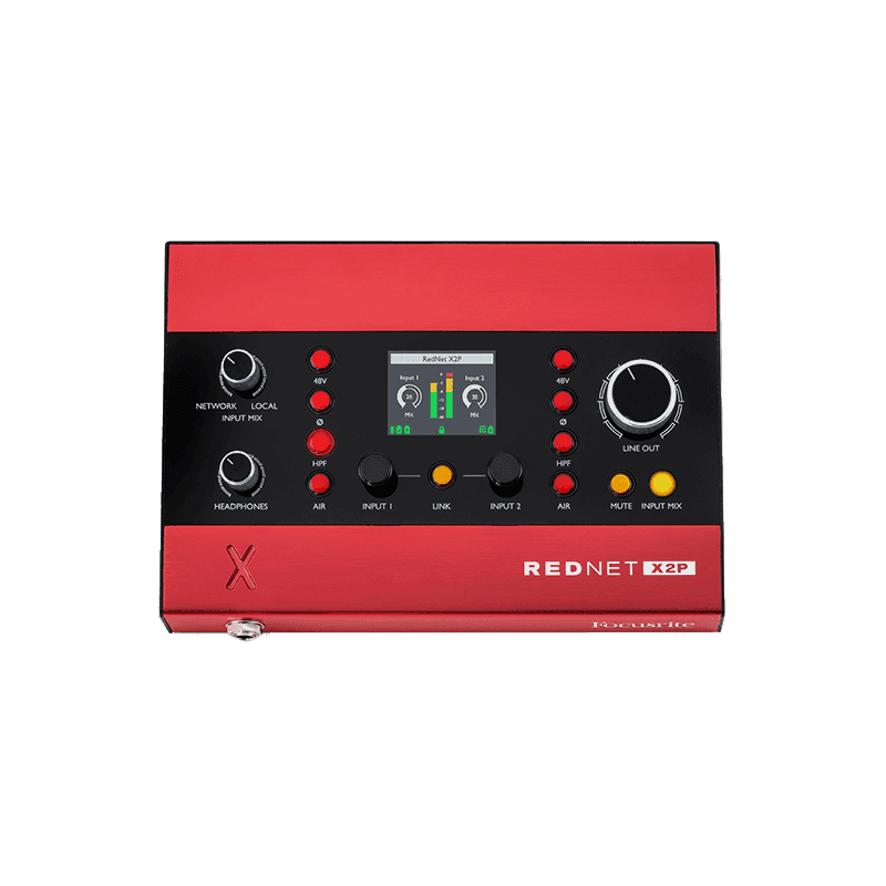 FOCUSRITE REDNET-X2P interface desktop dante 2x2