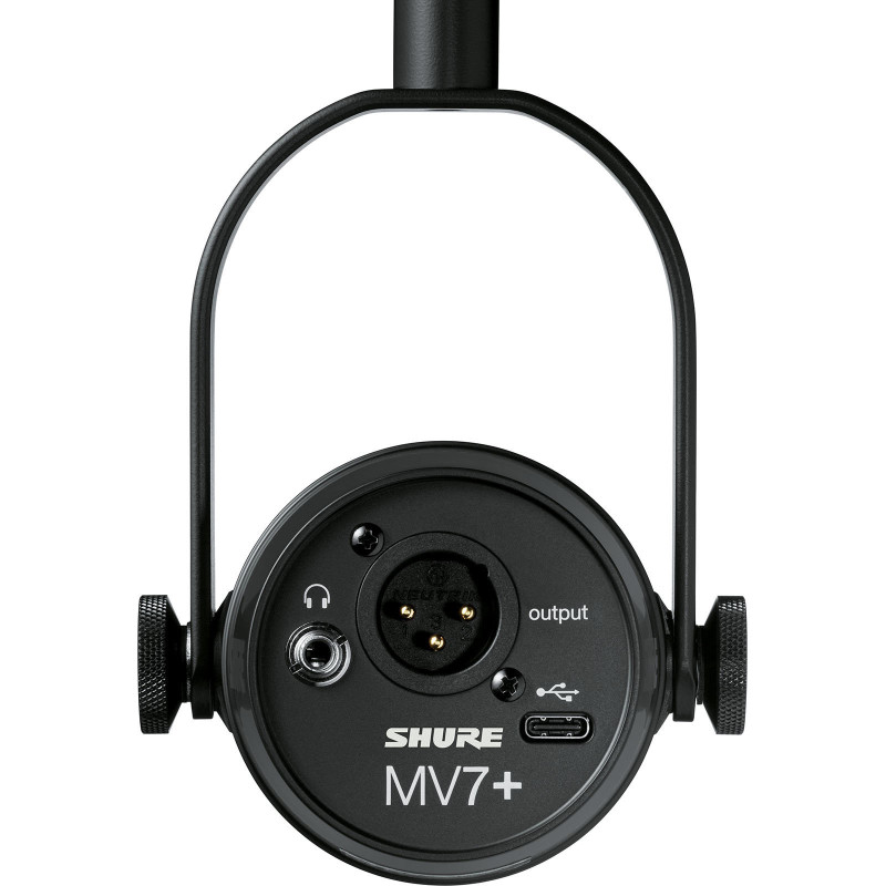 SHURE MV7+-K micro de podcast xlr & usb-c noir