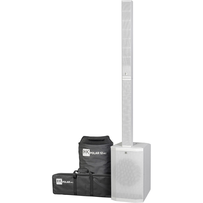 HK AUDIO POLAR12-MK2-W système colonne amplifié bluetooth tws avec housses - blanc