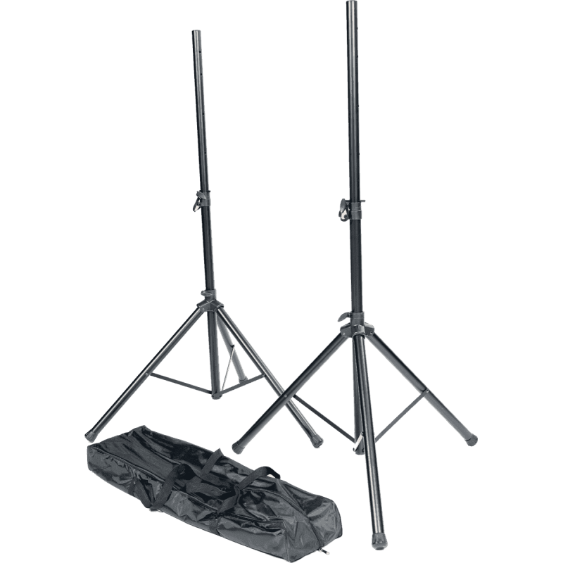 RTX SS01-PACK pack 2 stand enceintes métal + sac de transport noir