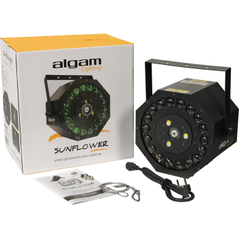 ALGAM LIGHTING SUNFLOWER combo 3-en-1 soleil stroboscope laser
