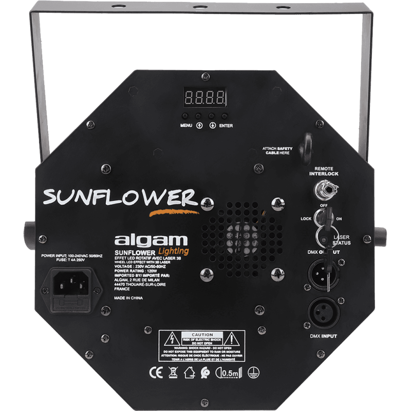 ALGAM LIGHTING SUNFLOWER combo 3-en-1 soleil stroboscope laser