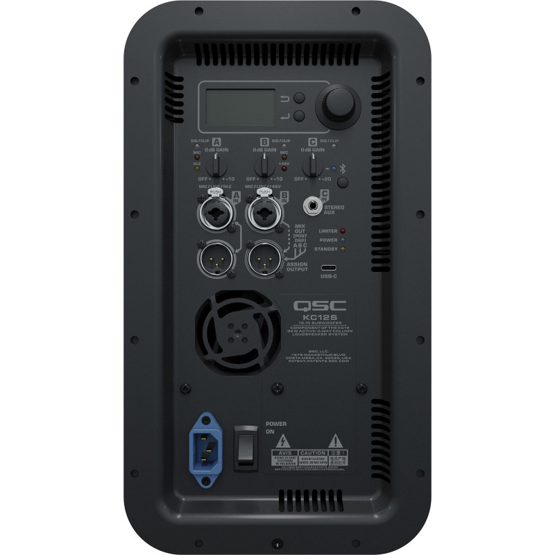 QSC PRO AUDIO KC12T-BK-SYSTEM système complet kc12t-bk + kc12s-bk - noir