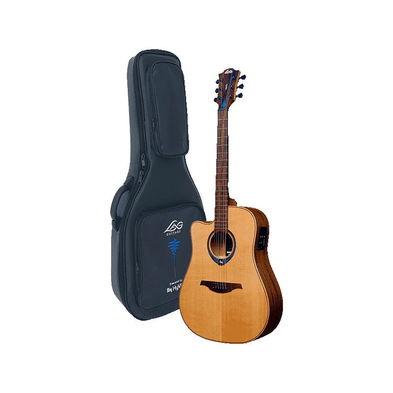 LAG TLHV15DCE hyvibe 15 dreadnought cutaway electro gaucher