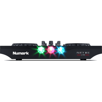 NUMARK PARTYMIXLIVE contrôleur 2 voies avec système light intégré et moniteurs streaming