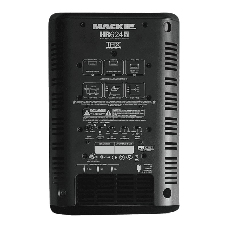 MACKIE HR624MK2 monitor bi-amplifié  6" 140w rms (l'unité)