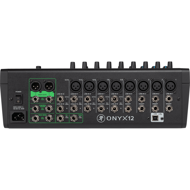 MACKIE ONYX12 mixer usb 12 canaux  + effets