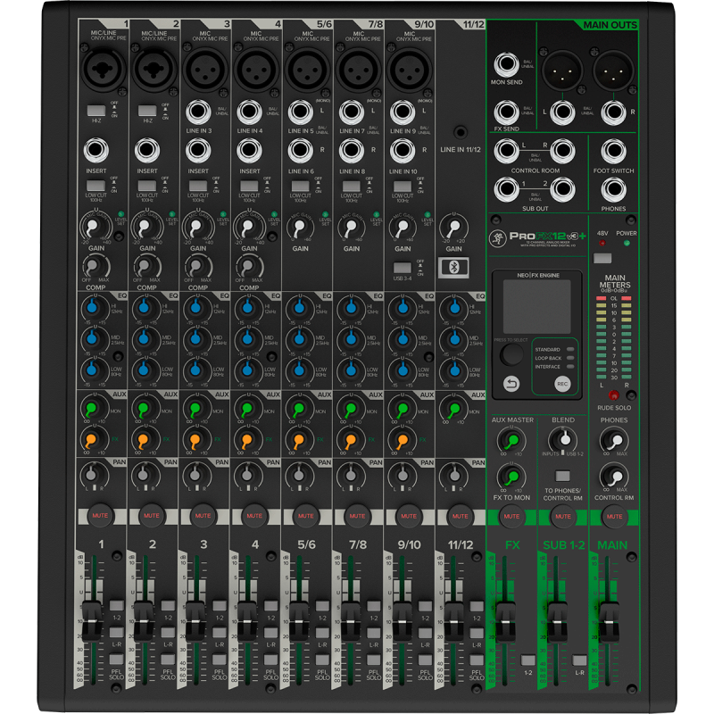MACKIE PROFX12V3+ usb 12 canaux + bluetooth et effets