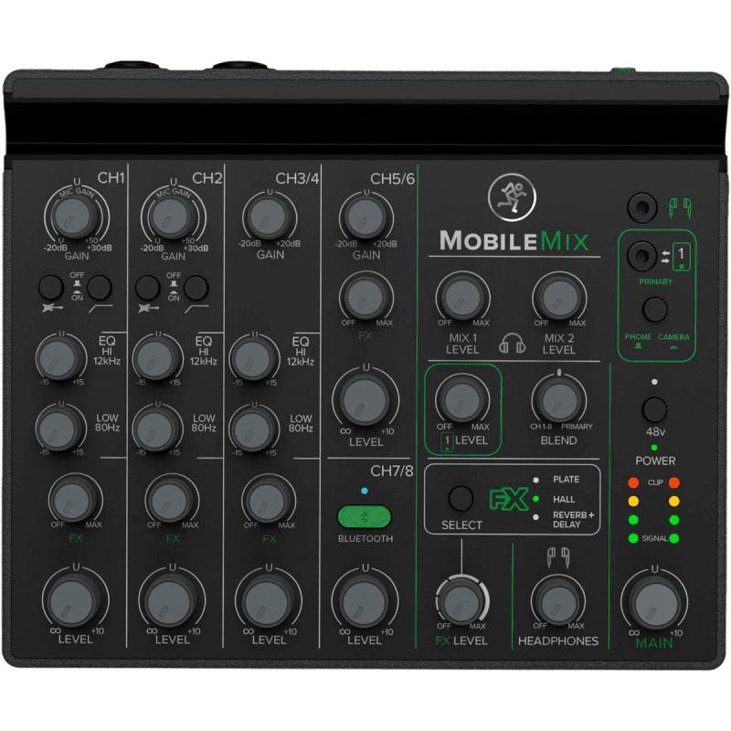 MACKIE MOBILEMIX usb 8 canaux + bluetooth et effets