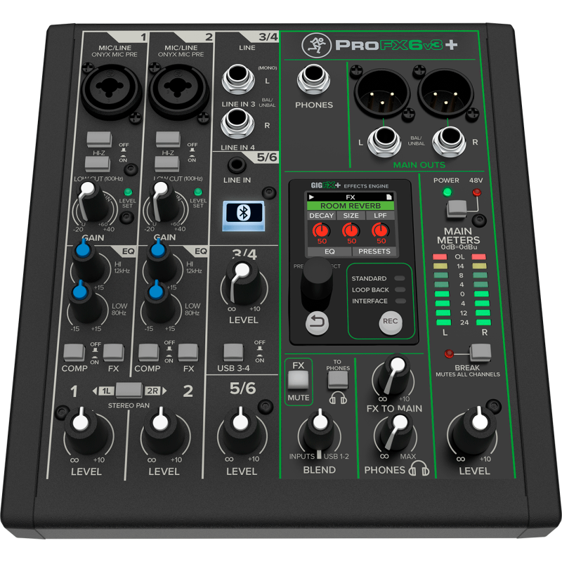 MACKIE PROFX6V3+ usb 6 canaux + bluetooth et effets