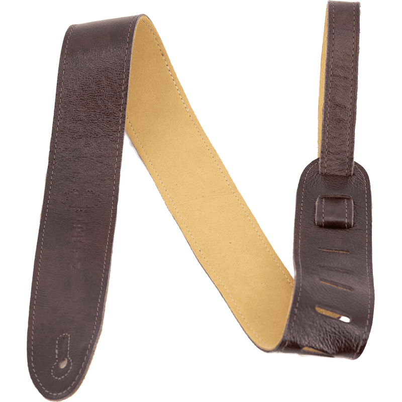 MARTIN A0100 courroie cuir italien et suède marron