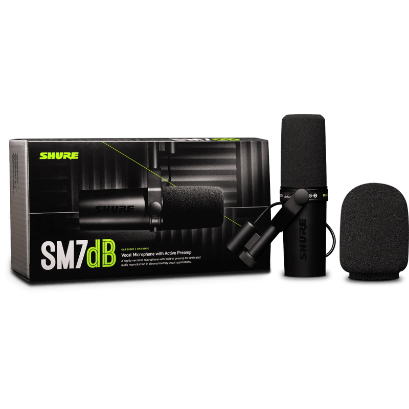 SHURE SM7DB microphone broadcast dynamique avec préamp