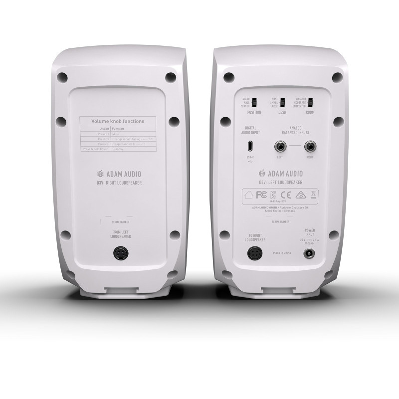 ADAM AUDIO D3V blanc
