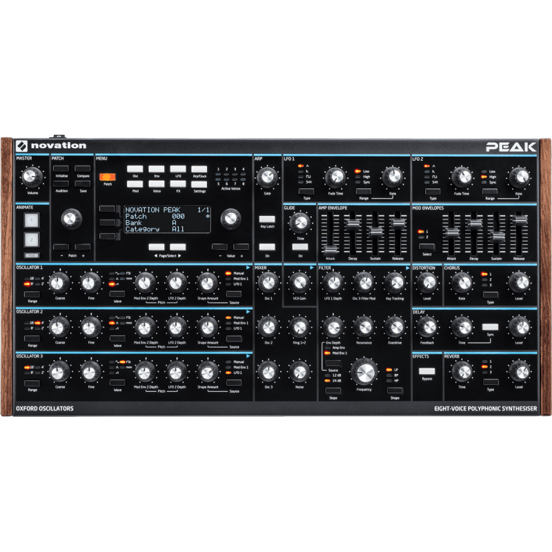 NOVATION PEAK hybride poly 8 voix