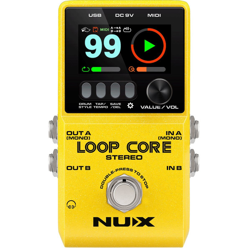 NUX LOOPCORE-STEREO pédale looper & boîte à rythmes stéréo