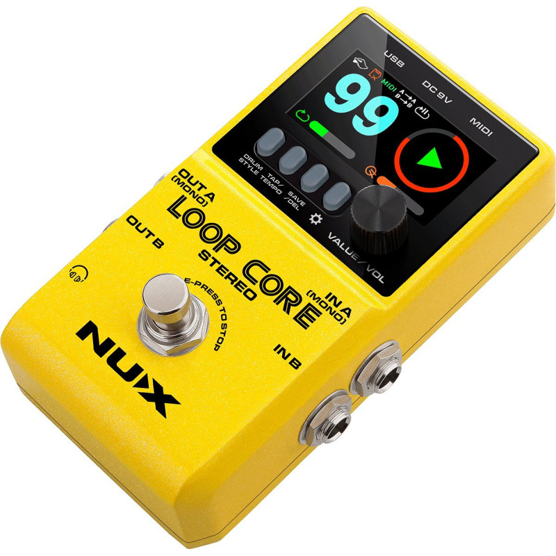 NUX LOOPCORE-STEREO pédale looper & boîte à rythmes stéréo