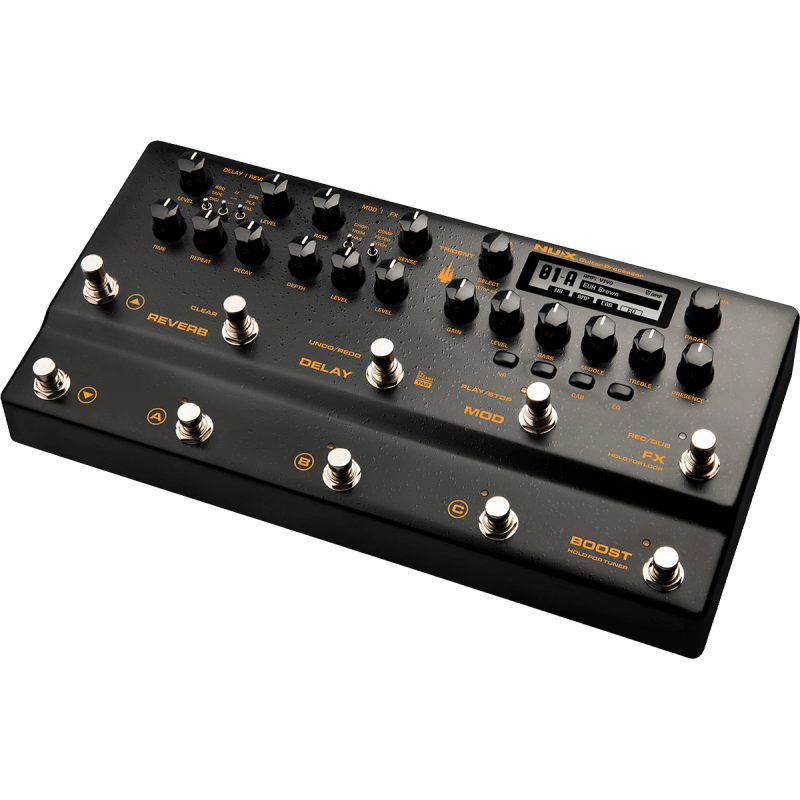 NUX TRIDENT multi-effet guitare trident 10 switchs 10 blocs effets midi looper