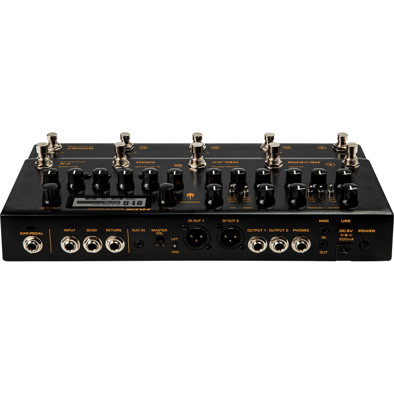NUX TRIDENT multi-effet guitare trident 10 switchs 10 blocs effets midi looper