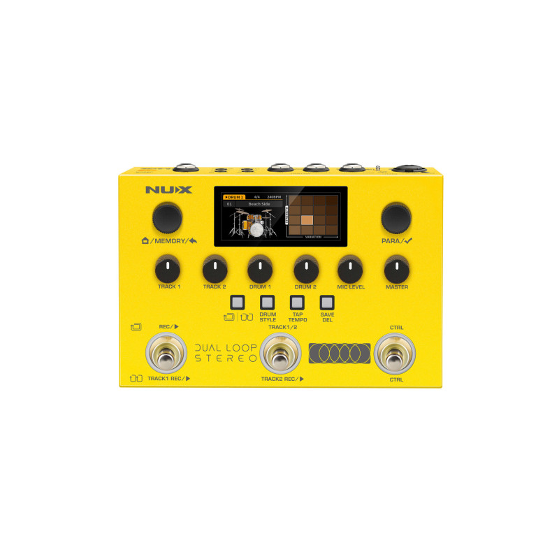 NUX DUAL-LOOP-STEREO looper-pedal drum-machine stereo-amp-simulator
