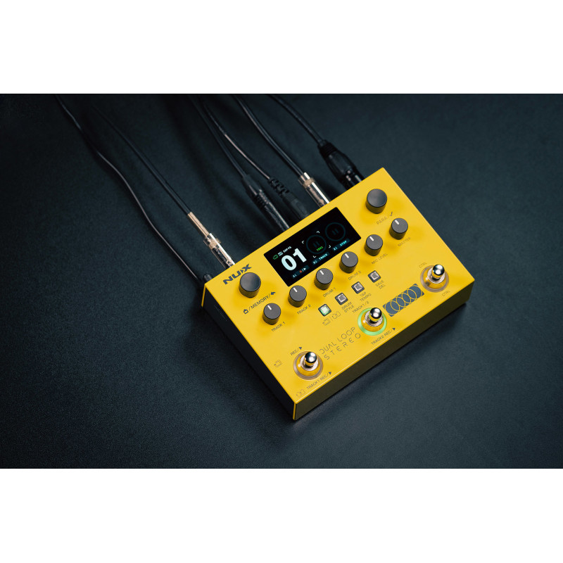 NUX DUAL-LOOP-STEREO looper-pedal drum-machine stereo-amp-simulator