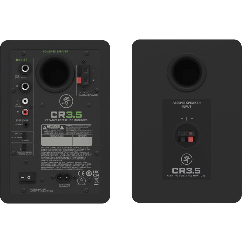 MACKIE CR35BT enceintes actives 3,5" bluetooth avec contrôle de tonalité (la paire)