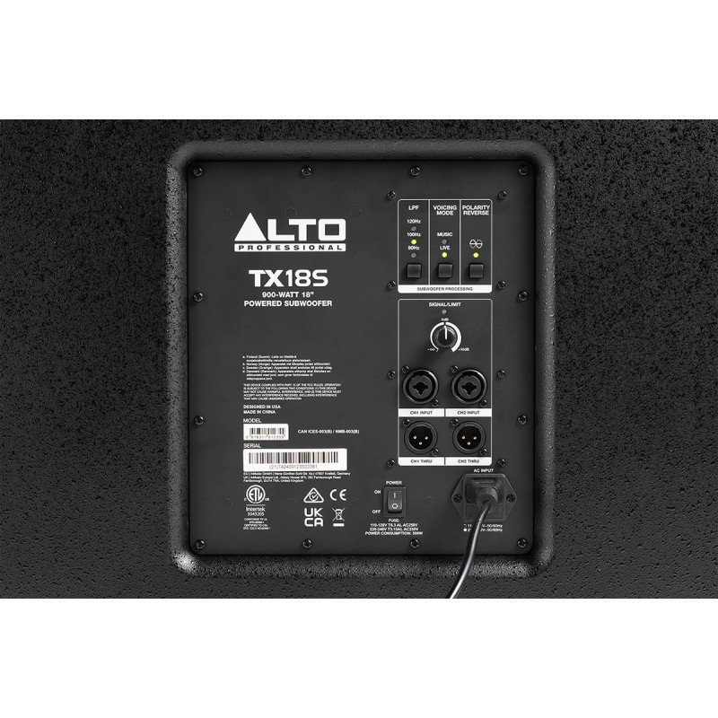 ALTO PROFESSIONAL TX18S subwoofer actif 18" 900w dsp