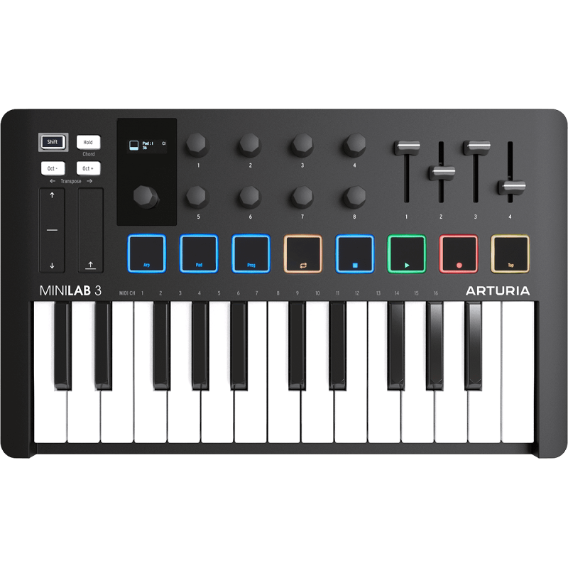 ARTURIA MINILAB3-BK clavier maitre minilab mk3 noir
