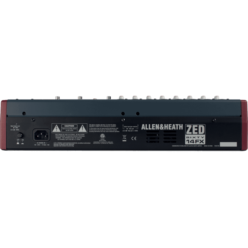 ALLEN & HEATH ZED60-14FX table de mixage zed60-14fx