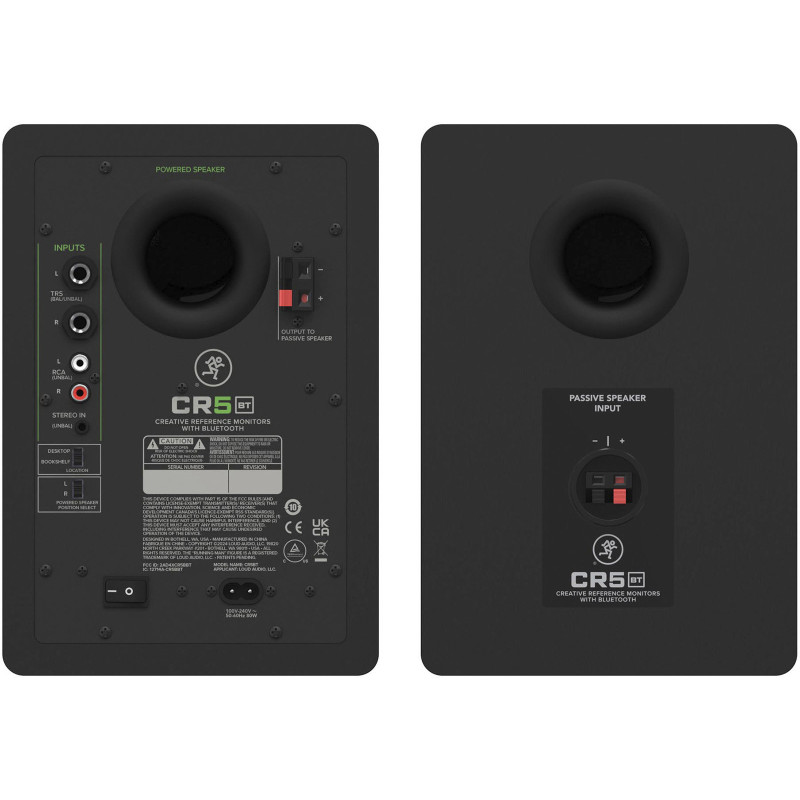 MACKIE CR5BT enceintes actives 5" bluetooth avec contrôle de tonalité (la paire)