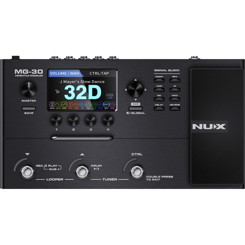 NUX MG30 multi-effets guitare lcd 4" - 3 switchs + exp