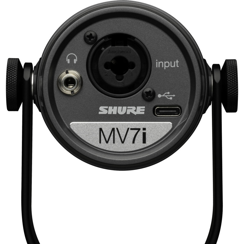 SHURE MV7I microphone avec interface usb et entrée combo intégrée