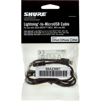 SHURE AMV-LTG câble micro usb - lightning 1 m