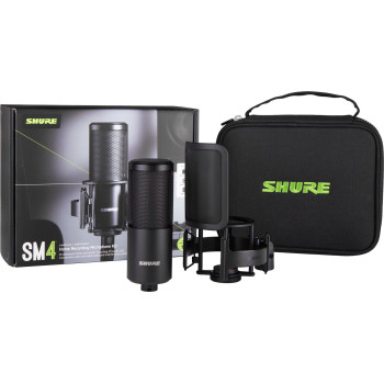 SHURE SM4-K-KIT micro sm4 avec suspension anti-pop et mallette