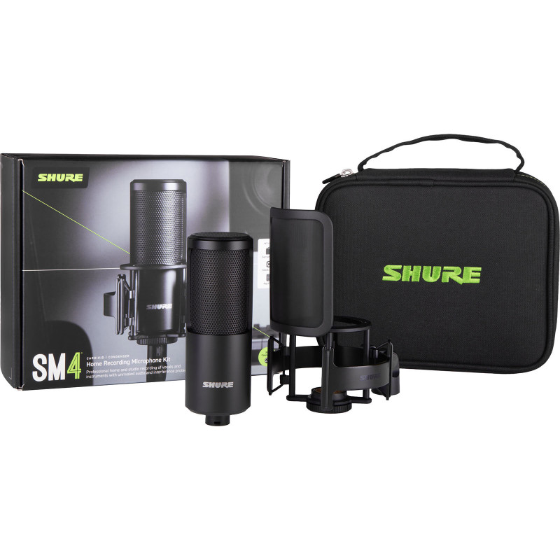 SHURE SM4-K-KIT micro sm4 avec suspension anti-pop et mallette