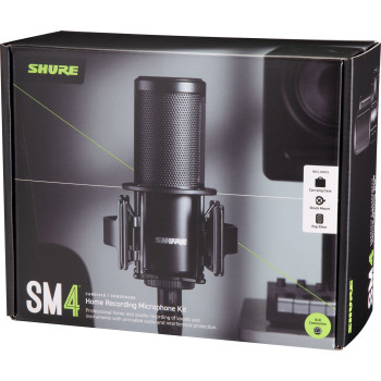 SHURE SM4-K-KIT micro sm4 avec suspension anti-pop et mallette